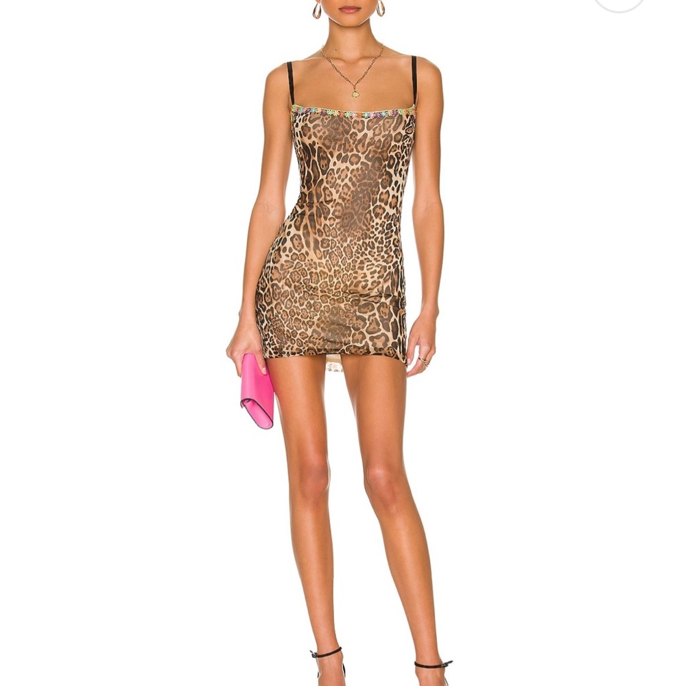 DANIELLE GUIZIO leopard min dress size small